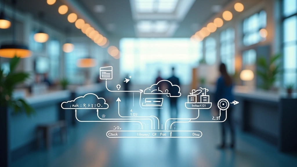 Arbejdsproces automatisering uden kodning visuel flowdiagram